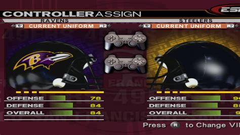 Nfl 2k5 Ravens V Steelers Week 16 Year 1 Youtube