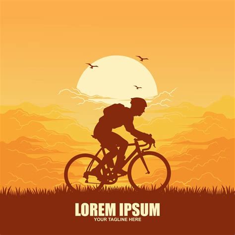 Premium Vector Downhill Bicycle Logo Vector