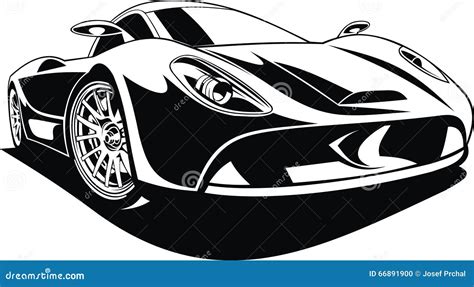 Meu Carro Preto E Branco Do Projeto Ilustra O Do Vetor Ilustra O De