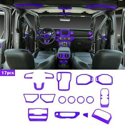 Purple Interior Decorative Cover Bezel Trim For Jeep Wrangler JL JT ...