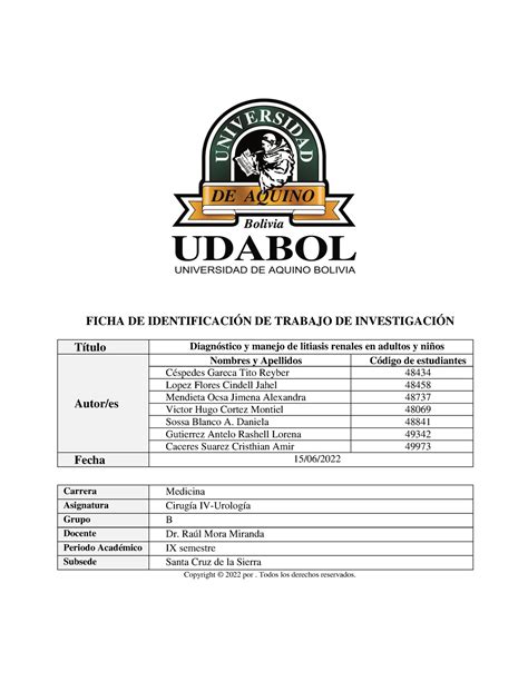 Diagn Stico Y Manejo De Litiasis Renales En Adultos Y Ni Os Ficha De