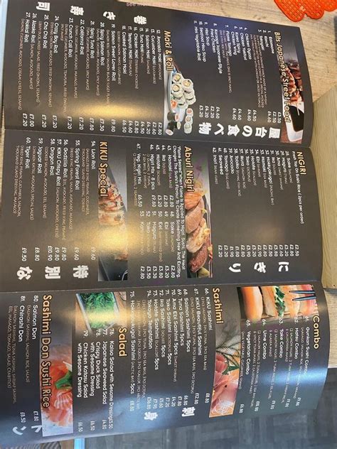 Online Menu Of Kiku Sushi And Bubble Tea Restaurant Burton On Trent