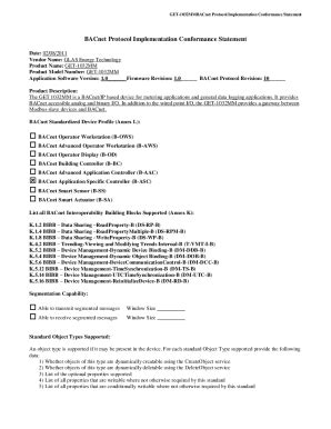 Fillable Online Protocol Implementation Conformance Statement Energy