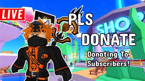 Donating Robux To Subscribers Pls Donate Youtube