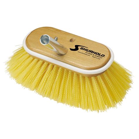 Shurhold 6 In Deck Brush With Medium Yellow Polystyrene Bristles 955