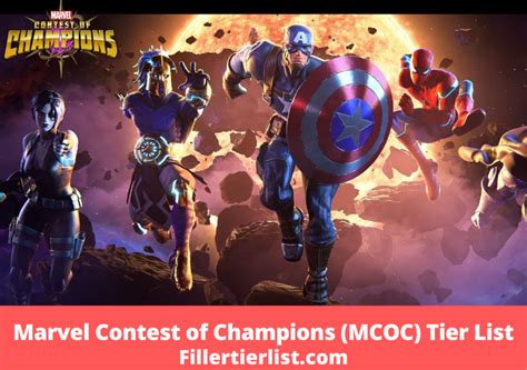 Marvel Contest Of Champions Mcoc Tier List 2021 Filler And Tier List