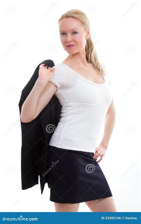 Vrij Kaukasische Blonde Onderneemster Stock Foto Image Of Kaukasisch Leuk