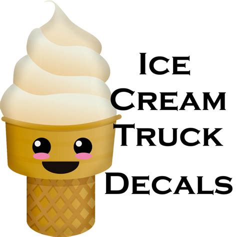 Ice Cream Truck Decals Serving Ice Cream