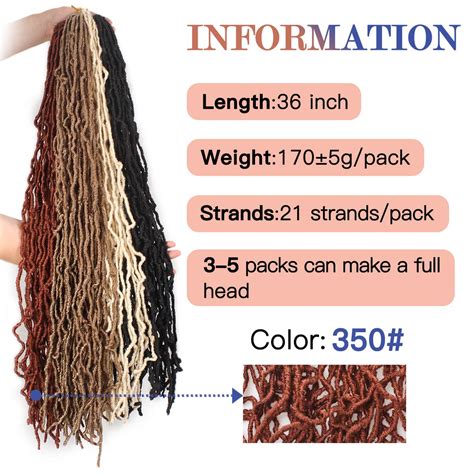 Zrq Packs Inch New Faux Locs Crochet Hair Super Long Pre Looped