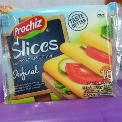 Jual Prochiz Slices Processed Cheddar Cheese Original Shopee Indonesia