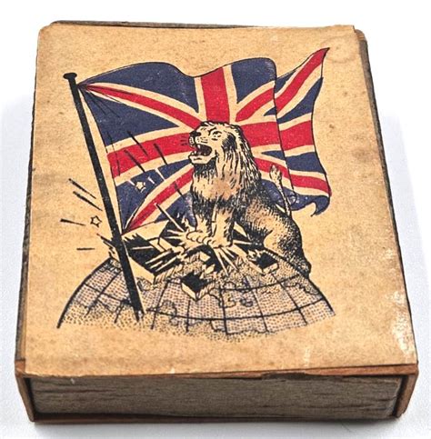 Rare Anti Nazi Matchbox The British Lion Crushes The Swastika That