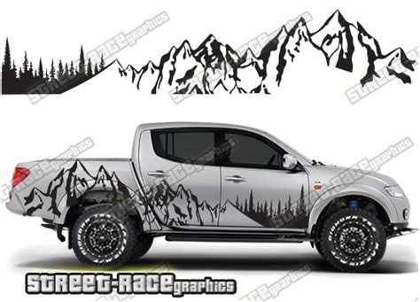 Mitsubishi L X Mountain Adventure Overland Style Stickers