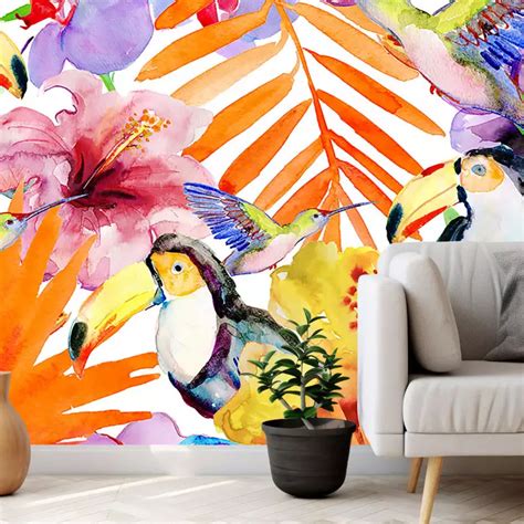 Jungle Tropicale Toucans│papier Peint Panoramique │hexoa