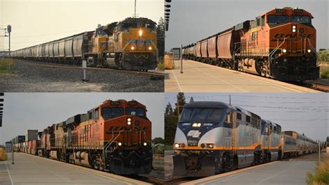 An Afternoon Of Trains In Manteca And Modesto BNSF Warbonnet Amtrak