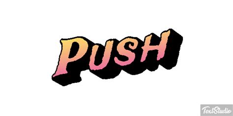 Push Word Animated  Logo Designs