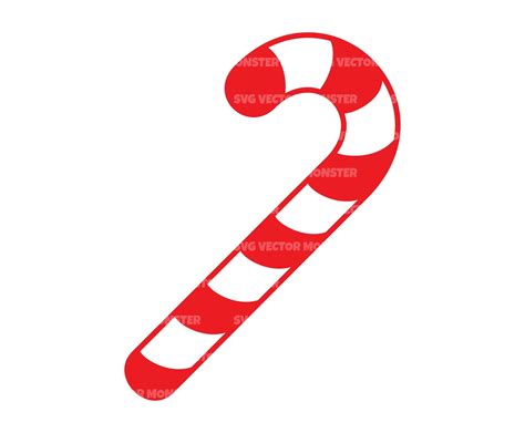 A Red And White Candy Cane On A White Background