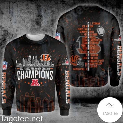 Cincinnati Bengals Afc North Division Champions City Printed