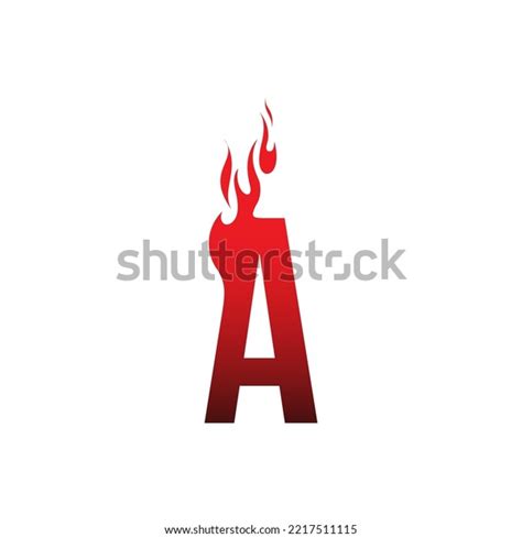 Letter Uppercase Fire Flame Hot Logo Stock Vector Royalty Free