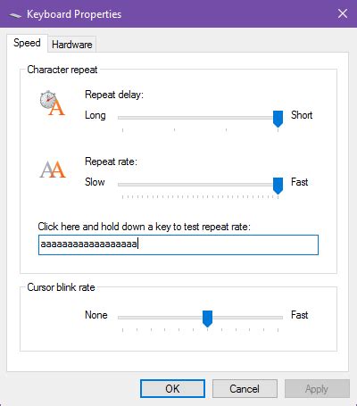 How To Change The Keyboard Repeat Rate And Delay In Windows