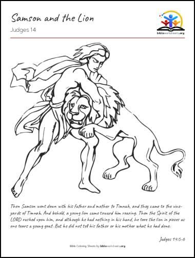 Samson Bible Coloring Pages