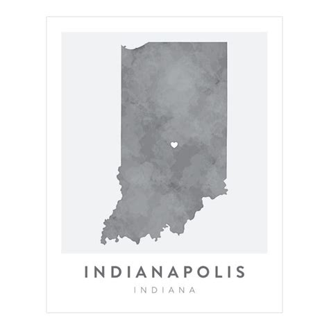 Indianapolis Indiana Map Indiana Map Map Map Print
