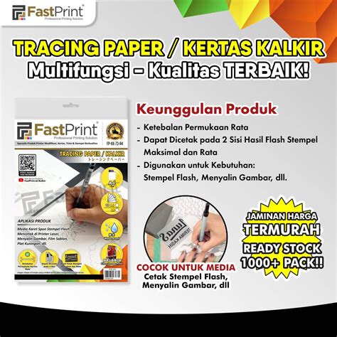 Jual Kertas Kalkir A Gram Putih Transparan Kertas Jiplak Shopee