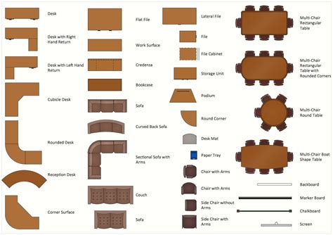 Interior Design. Office Layout Plan Design Element