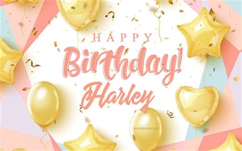 Download Happy Birthday Harley 4k Birthday Background With Gold