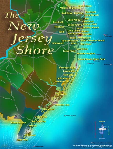 Jersey Shore Beach Map | Beach Map