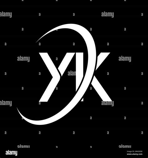 Yk Logo Y K Design White Yk Letter Yk Y K Letter Logo Design Initial Letter Yk Linked Circle