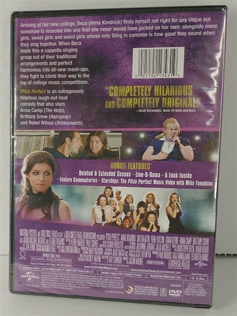 Pitch Perfect Dvd 2012 Anna Kendrick Anna Camp Brittany Snow Rebel