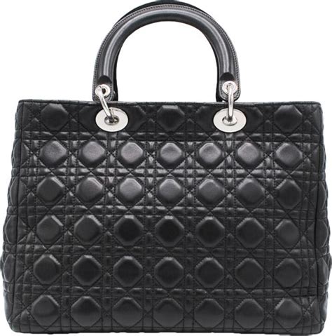 Christian Dior Lady leather handbag - ShopStyle Tote Bags