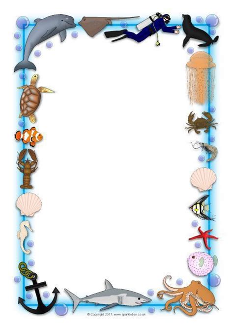 Under The Sea Border Template 50 Koleksi Gambar