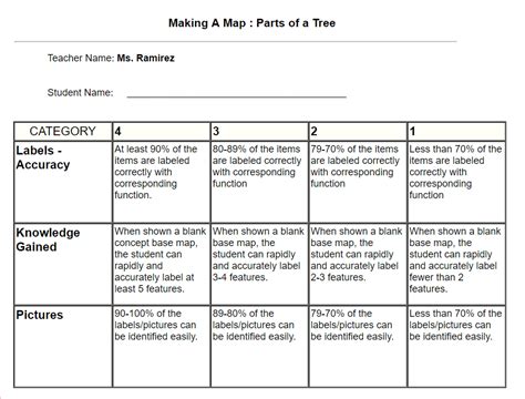 Concept Map Rubric