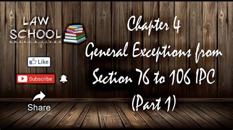 Chapter General Exceptions From Section To Of Ipc Part