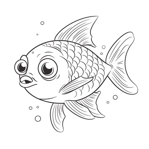 Gold Fish Coloring Page