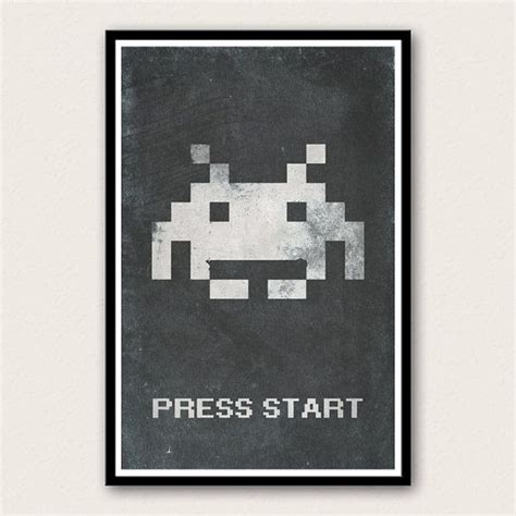 Space Invaders Retro Video Game Poster Press By WestGraphics 18 00