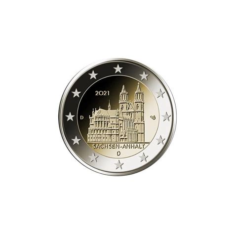 2 Euro Duitsland 2021 J Sachsen Anhalt Unc