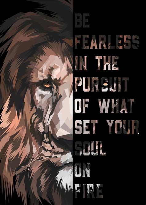 Be Fearless Poster Picture Metal Print Paint By Visiontrend Displate