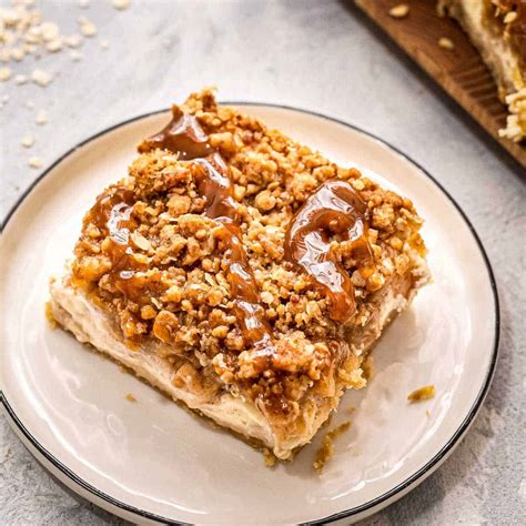 Caramel Apple Cheesecake Bars Julies Eats And Treats