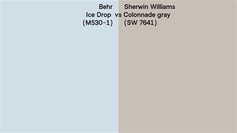 Behr Ice Drop M Vs Sherwin Williams Colonnade Gray Sw