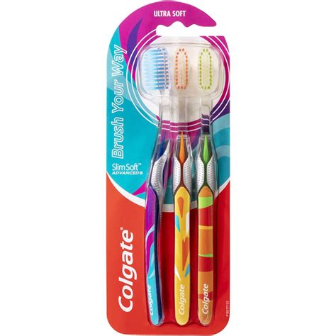 Colgate Toothbrush Advanced Slim Utra Soft Pack Woolworths