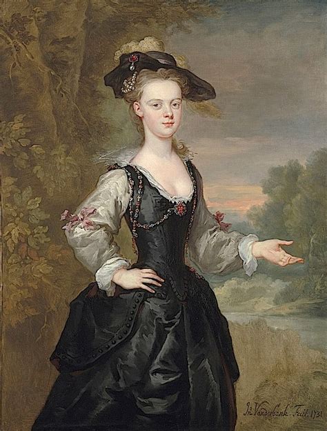 A Painting Of A Woman In A Black Dress And Hat With Her Hand Out To The