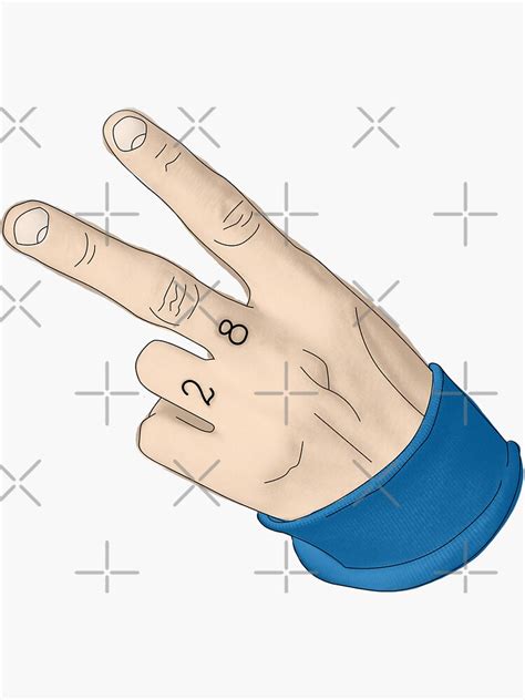 Louis Tomlinson Finger Tattoos Sticker For Sale By Jackievickie