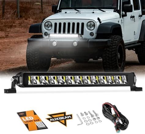 Amazon Auxbeam Single Row LED Light Bar 12 Inch Driving Beam Slim