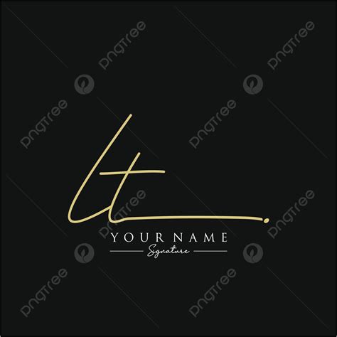 Carta Lt Firma Logotipo Plantilla Vector Arte Carta Firma Vector Png