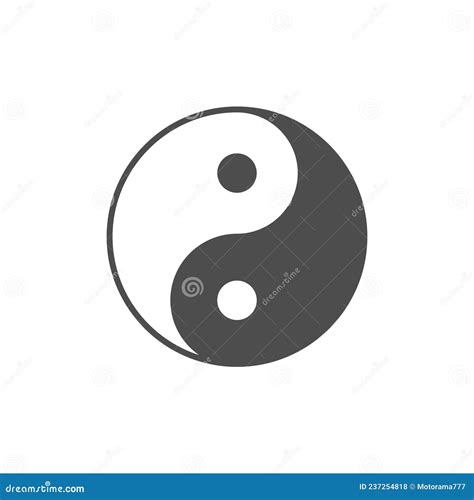 Yin Yang Glyph Icon Or Balance Concept Stock Vector Illustration Of