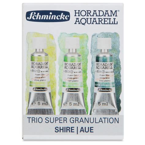 Schmincke Horadam Aquarell Artist Watercolor Shire Supergranulation Set Of 3 5 Ml Tubes