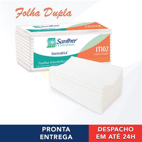 Papel Toalha Interfolhas Santher Professional Folha Dupla Cozinha Casa