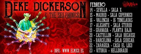 Gira De Deke Dickerson The Sex Phonics En Febrero Dirty Rock Magazine
